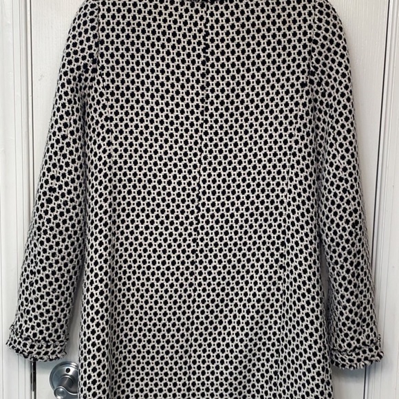 Pim + Larkin Anthropologie/Piperlime Small Black And White Tweed Snap Front Coat - Picture 6 of 6